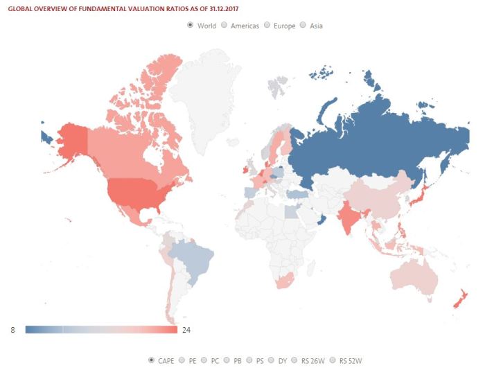 Global Stock Valuations CAPE